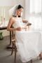 Brautkleid Applike Glamouröse Ärmellos Reißverschluss Wadenlang - Seite 1