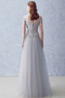 edel Bodenlang Spitzen-Overlay Reißverschluss Tüll Abendkleid - Seite 3
