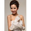 Taft Geeignete Volle finger Lange Warm Elegant Hochzeit Handschuhe