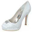 Satin Braut Brautjungfer Schuhe rosa Hochzeitsschuhe Dinner-Party Performance High Heels