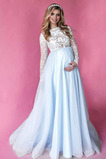 Abendkleid Chiffon Elegant Bodenlang Empire Taille Stealth Ärmel