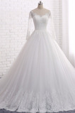 Tüll Vintage A-Linie Spitze Jahr 2019 Lange Ärmel Brautkleid