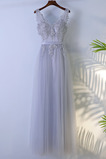 Sanduhrförmig Mehrschichtige Natürliche Taille A-Linie Brautjungfernkleid