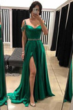 Abendkleid Sexy Natürliche Taille Ärmellos Perlengürtel Birneförmig