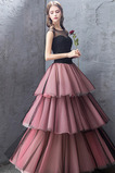 Elegant Juwel Geschichtet Swing Mehrschichtige Sommer Ballkleid