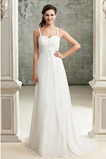 Spaghettiträger Chiffon Empire Taille Elegant Outdoor Brautkleid