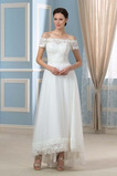 Spitzen-Overlay Rechteck Durchsichtige Ärmel Luxus Brautkleid