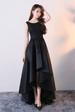 Asymmetrisch Satin Spitze Ärmellos Natürliche Taille Ballkleid