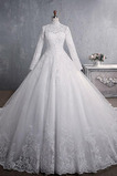 Brautkleid Kapelle Schleppe Tüll Winter Formell Halle A-Linie