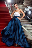 Abendkleid Ärmellos Schlicht Drapierung Schmetterlingsknoten Natürliche Taille