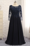 Stealth Ärmel Bodenlang Schlüsselloch Rücken Jahr 2019 Brautmutterkleid