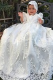 Spitze Puffärmel Prinzessin Formell Natürliche Taille Taufe Kleid