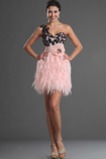 Eine Blume Riemen Reißverschluss Etui Sanduhrförmig Spitze Abendkleid