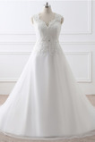 Winter Kathedrale Schleppe Halle Perlengürtel Applike Brautkleid