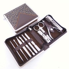 Edelstahl 10 Stück PU Leder Case Bestnote Festival Nail Clippers