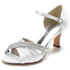 Satin Schmetterling Hochzeitsschuhe Seite hohl Stiletto High Heels grüne Brautjungfer Schuhe