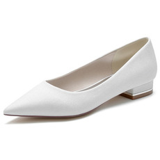 Pailletten flache Damenschuhe Silberhochzeit Schuhe Brautjungfer Schuhe schwangere Frauen Hochzeitsschuhe