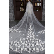 Braut Retro Schleier Hochzeit schleppend langen Schleier Blumenschleier