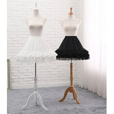 Schwarz / weiß Lolita Tüll Petticoat, Cosplay Petticoat, geschwollener Tüllrock, flauschiger Petticoat, Ballett-Tutu-Rock. 45CM