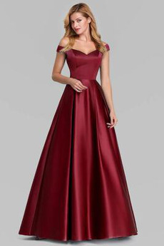 Abendkleid Satin Jahr 2023 Winter Drapierung Ärmellos Bodenlang