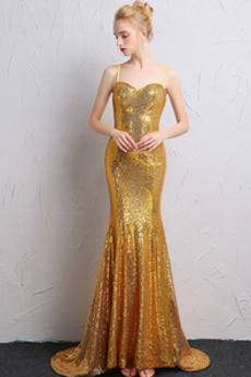Natürliche Taille Frühling Ärmellos Spaghettiträger Reißverschluss Ballkleid