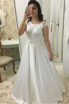 Elegant Ärmellos Juwel Sanduhrförmig Natürliche Taille Brautkleid