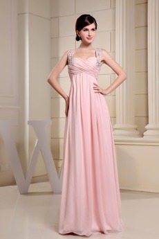 Chiffon Empire Taille Breiten Tragegurten Elegant Empire Abendkleid