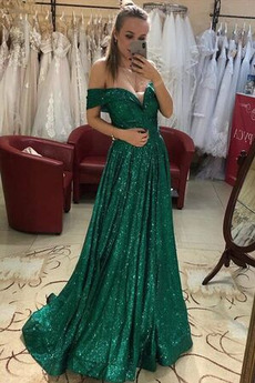 Abendkleid A-Linie Sternenhimmel Drapierung Kurze Ärmel Gekappte Ärmel