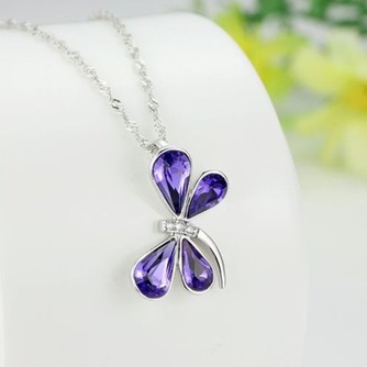 Libelle Frauen Kristall lila Silber liefern Großhandel Halskette & Anhänger - Seite 3