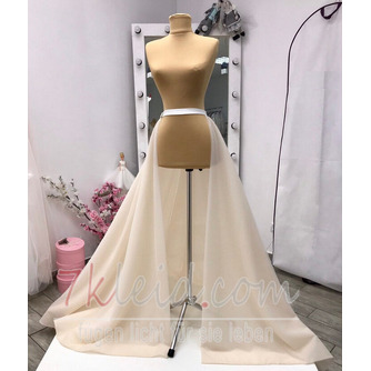 Brautkleid abnehmbarer Rock Abnehmbarer Hochzeitszug Tüllzug Lang Abnehmbare Hochzeitsaccessoires - Seite 1