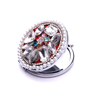 Luxuriöse Kreis Intarsien diamond Faltung Cartoon kleine Spiegel & Kamm - Seite 4
