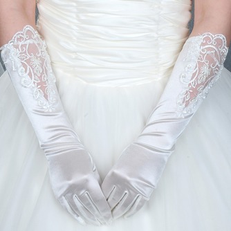 Frühling multifunktionale Spitze Romantisch Elfenbein Hochzeit Handschuhe - Seite 1