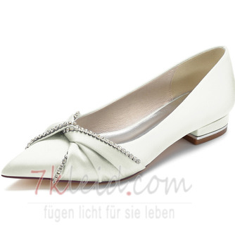 Flache Schuhe Satin Mutterschaft Hochzeit Schuhe Hochzeit plus Größe flache Schuhe - Seite 1