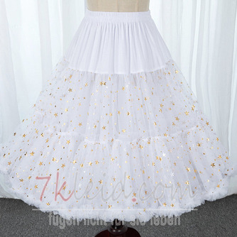 Weiße Spitze Tüll Ballkleid langer Petticoat, Lolita Cosplay Petticoats Krinoline, Ballett-Tutu-Rock, Mädchen Petticoats, Lolita Petticoat 60CM - Seite 3