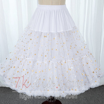 Weiße Spitze Tüll Ballkleid langer Petticoat, Lolita Cosplay Petticoats Krinoline, Ballett-Tutu-Rock, Mädchen Petticoats, Lolita Petticoat 60CM - Seite 6