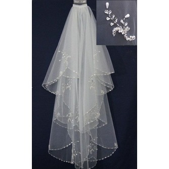 Weiß Göttin Brautkleider Größe angepasst werden kann Hochzeitsschleier - Seite 1