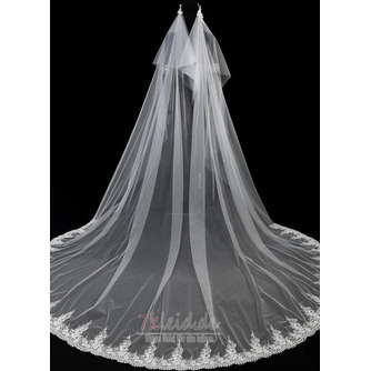 3.5m Kathedralenhochzeitsschleier-Spitzeschleier-Brautschleier - Seite 3