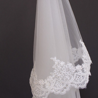 200CM Spitze Hochzeit Schleier Braut Hochzeit Schleier Spitze Rand Schleier - Seite 5