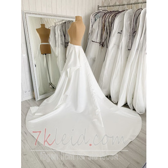 Satinzug für Hochzeitskleid Abnehmbarer Brautüberrock mit Hochzeitszug - Seite 4