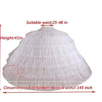 Taille Jahrgang Flouncing Sechs Felgen Volles Kleid Hochzeit Petticoat - Seite 3