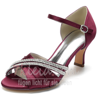 Satin Schmetterling Hochzeitsschuhe Seite hohl Stiletto High Heels grüne Brautjungfer Schuhe - Seite 10