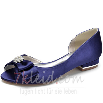 Hochzeitsschuhe für die Braut Low Heels Strass Brautschuhe Satin Abendgesellschaft Prom Schuhe - Seite 11