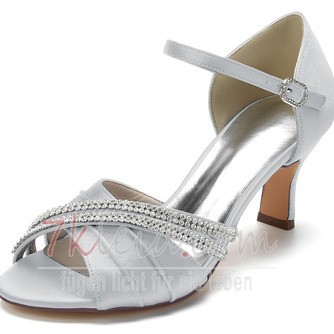 Satin Schmetterling Hochzeitsschuhe Seite hohl Stiletto High Heels grüne Brautjungfer Schuhe - Seite 3