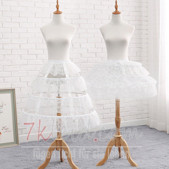 Weißer Spitzenpetticoat, längenverstellbarer Unterrock, Cosplay Partykleid Petticoat, Lolita Petticoat - Seite 4