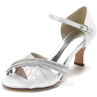 Satin Schmetterling Hochzeitsschuhe Seite hohl Stiletto High Heels grüne Brautjungfer Schuhe - Seite 1