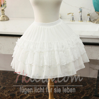 Lolita-Spitzenrock mit Fischgrätenmuster, Cosplay-Petticoat, Chiffon-Spitzenkrinoline 47CM - Seite 4