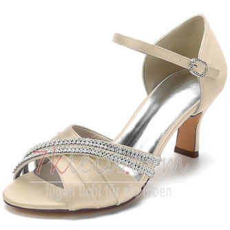 Satin Schmetterling Hochzeitsschuhe Seite hohl Stiletto High Heels grüne Brautjungfer Schuhe - Seite 4