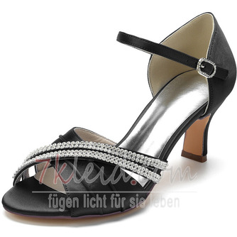 Satin Schmetterling Hochzeitsschuhe Seite hohl Stiletto High Heels grüne Brautjungfer Schuhe - Seite 9