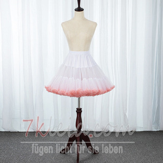 Rosa elastischer Taillen-Petticoat aus geschwollenem Tüll, Prinzessinnen-Ballett-Tanz-Pettiskirts Lolita Cosplay, Regenbogenwolke, kurzer Tutu-Rock 45 cm - Seite 2