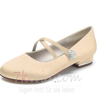 Runde Zehe Strass Hochzeit Ballerina Schuhe Edle Abendschuhe für Hochzeitsfeiern Tägliche Hochzeitsschuhe - Seite 11